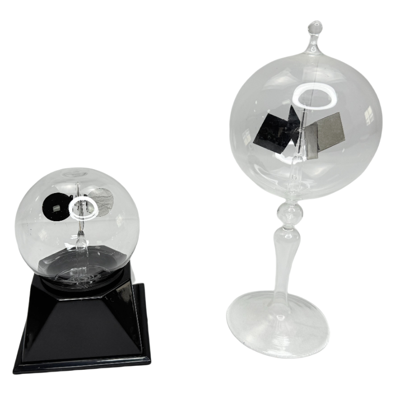 Crookes radiometer light pressure windmill thermal radiator instrument physical experiment equipment